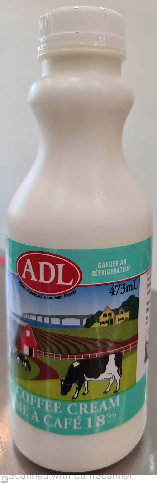 ADL 18% coffee cream 473ml