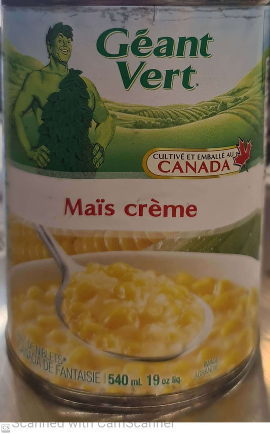 Green Giant Cream style corn 540ml