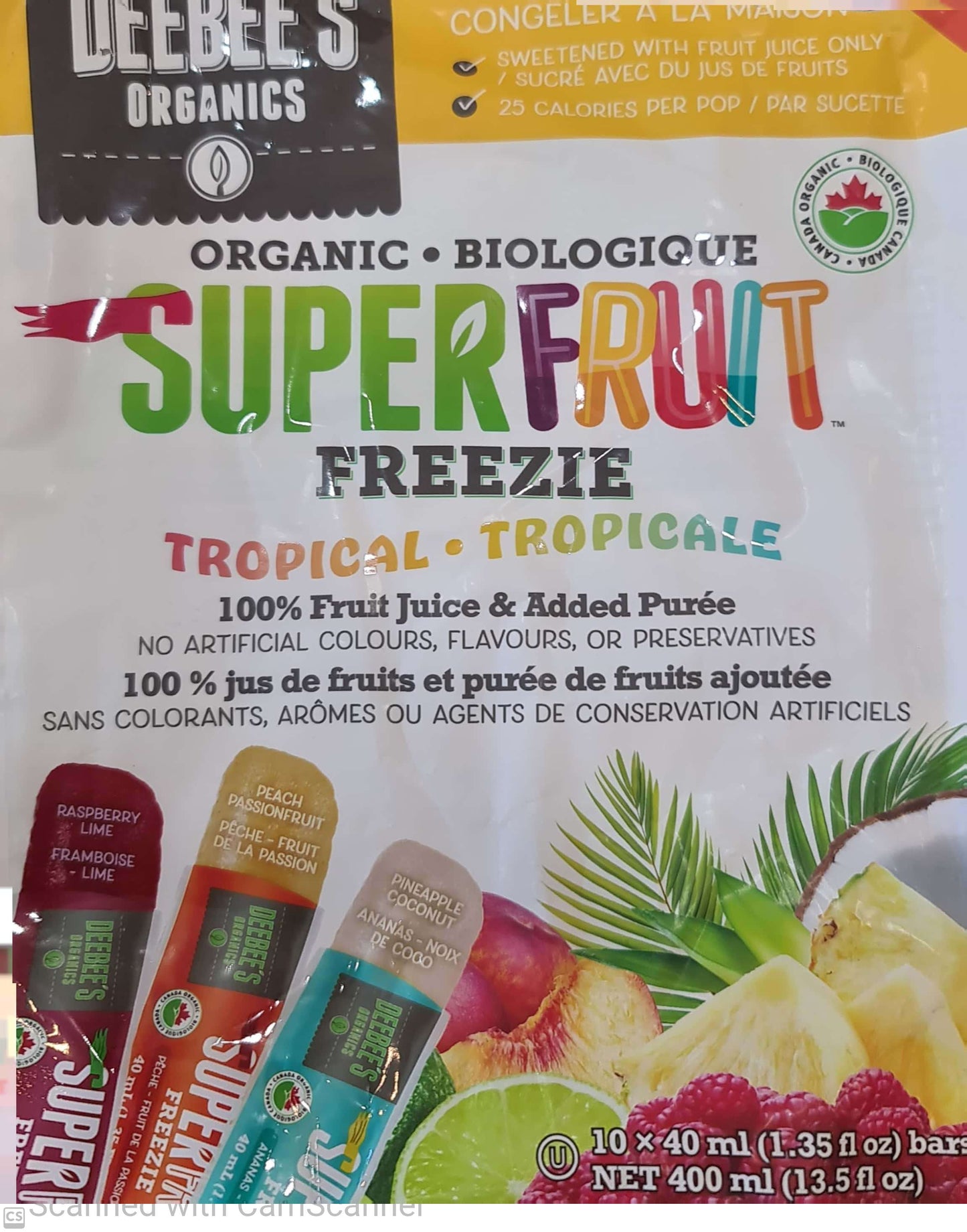 Super fruit organic pop 10x40ml