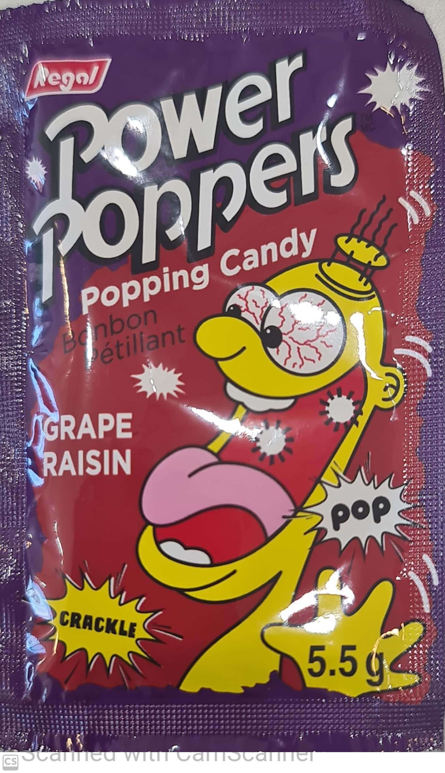 Power poppers Popping candy grape raisin 5.5g