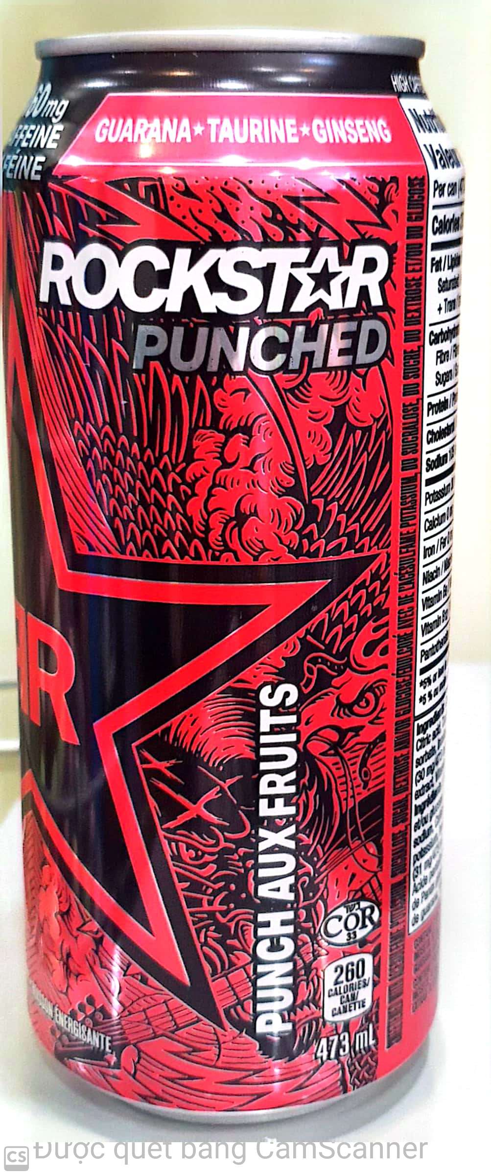Pepsi Rockstar energy drink Fruit punch 473ml