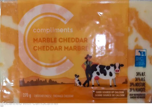 Compliment Cheese cheddar marble 270g