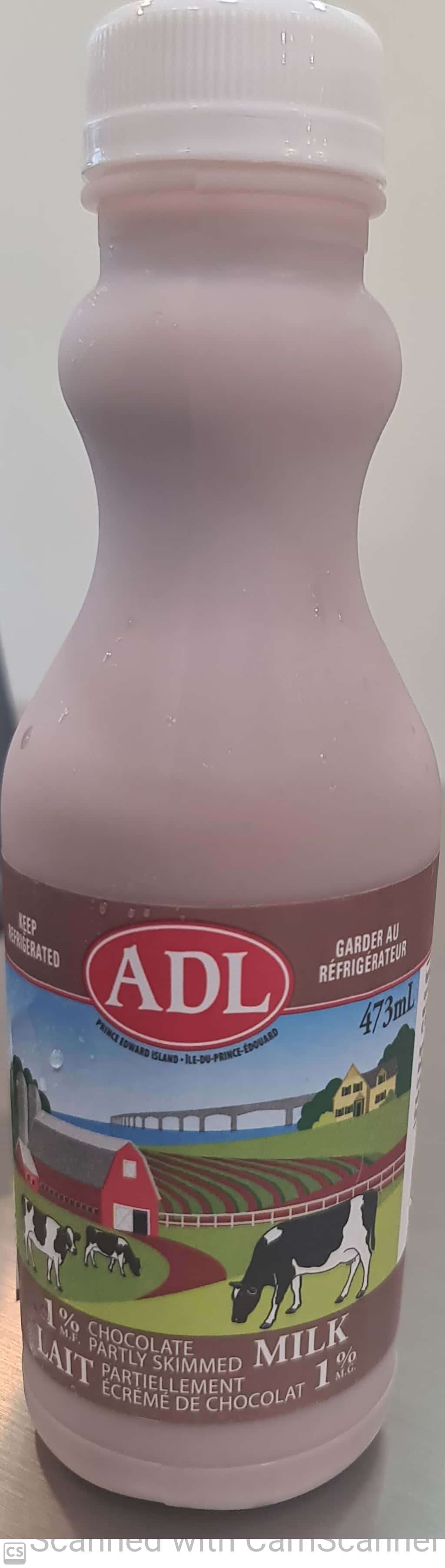 ADL CHOCO MILK 1% partly skimmed 473ml