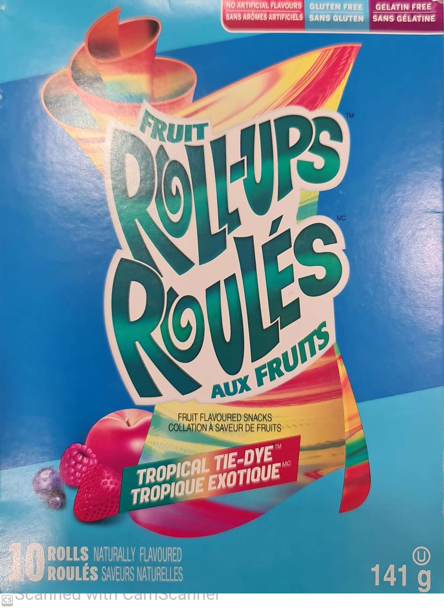 Betty Crocker Gluten free Fruit roll-ups tropical 141g 10 rolls