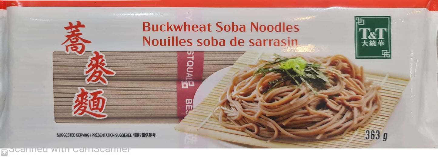 T&T buckwheat soba noodles 363g