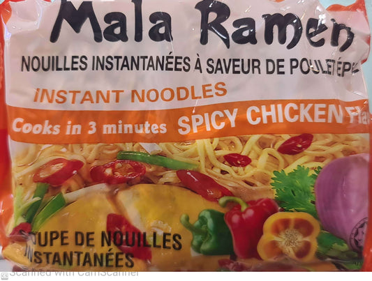 Mala ramen instant noodles spicy chicken 85g