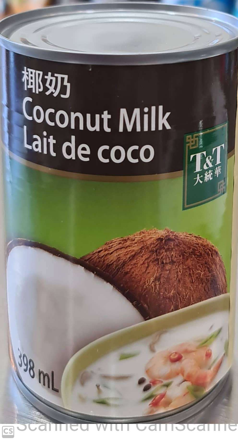 T&T Coconut milk 398ml