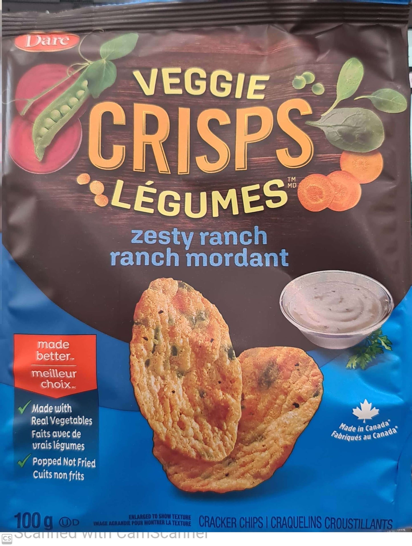 Dare Veggie Crisps zesty ranch 100g