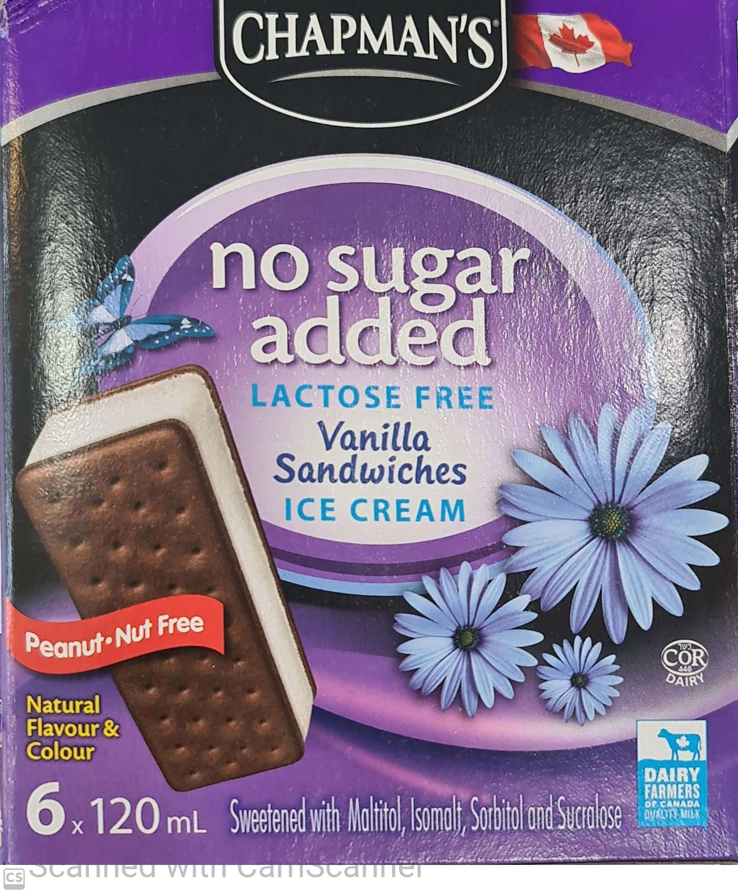 Chapman's no sugar free sandwiches 120ml