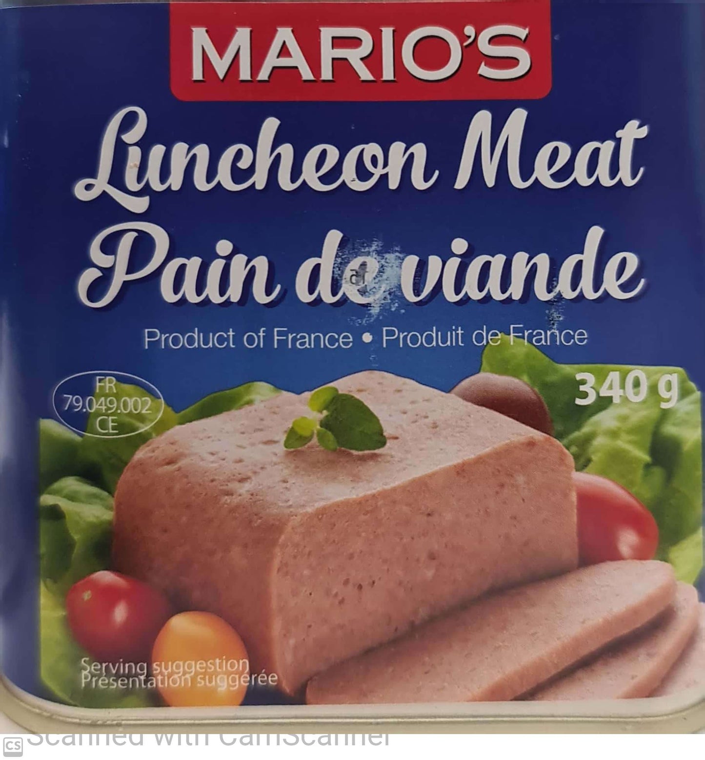 Mario's chicken luncheon meat 340g