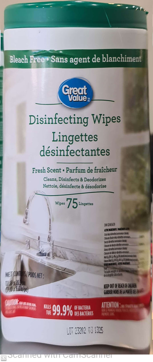 GV Disinfecting wipes 75pcs