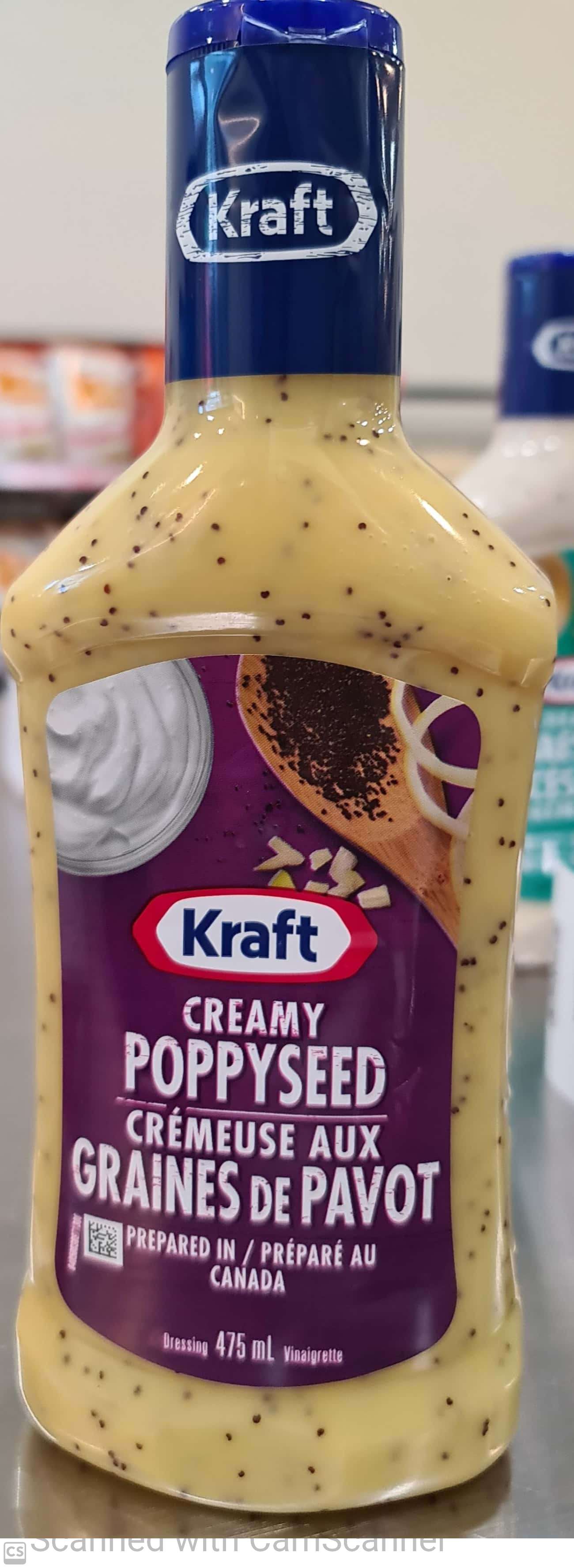 Kraft Creamy poppyseed salad dressing 475ml