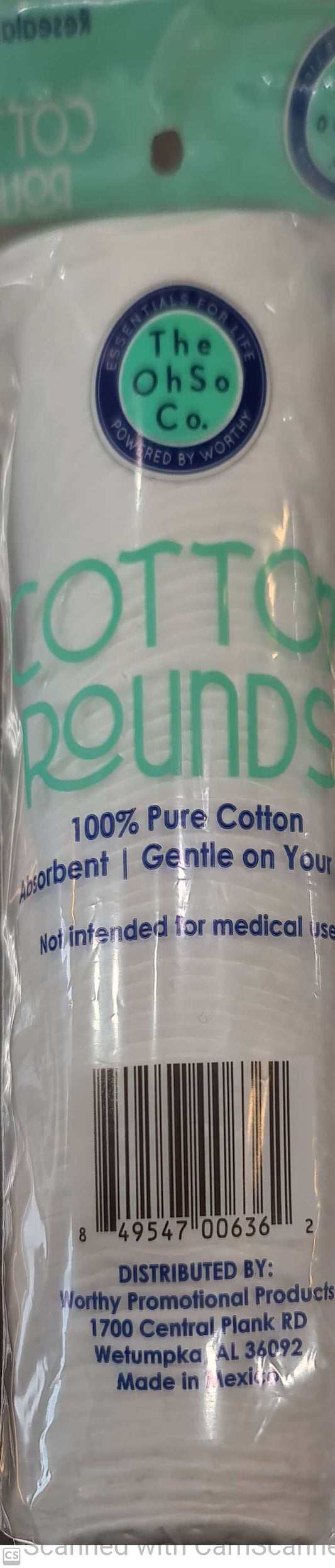 Cotton rounds 80/pkg