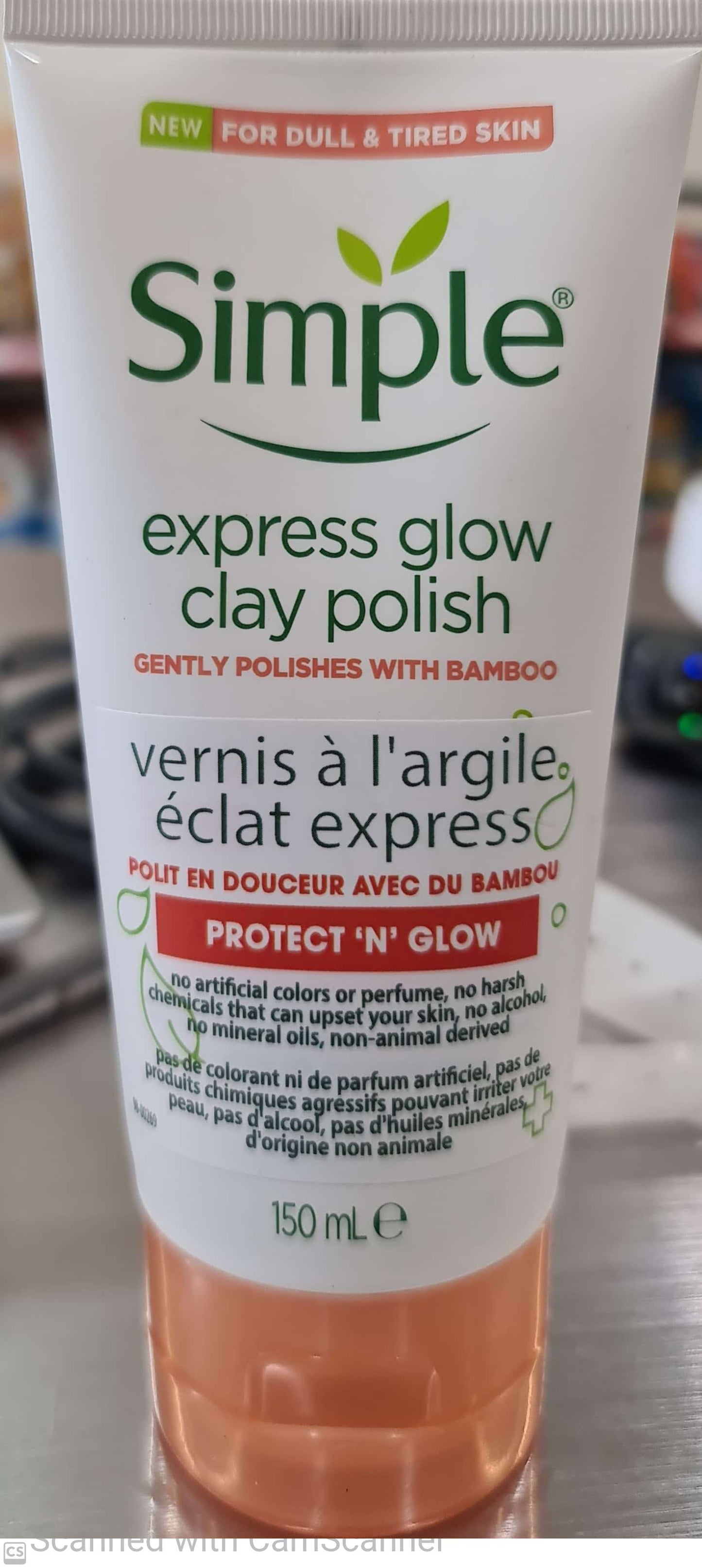 SIMPLE Express glow clay polish 150ml
