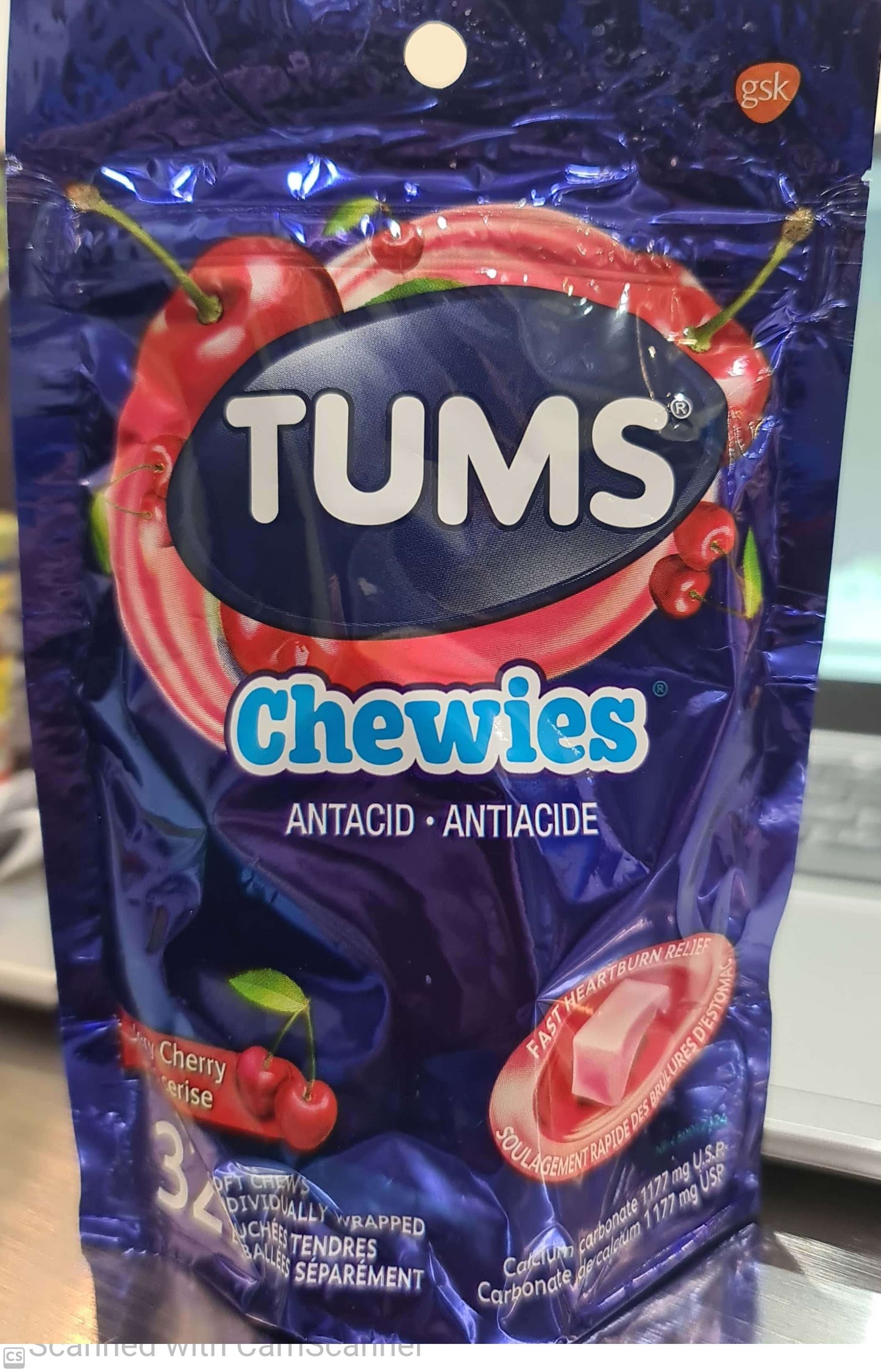 TUMS Antacid Chewies Very cherry 32