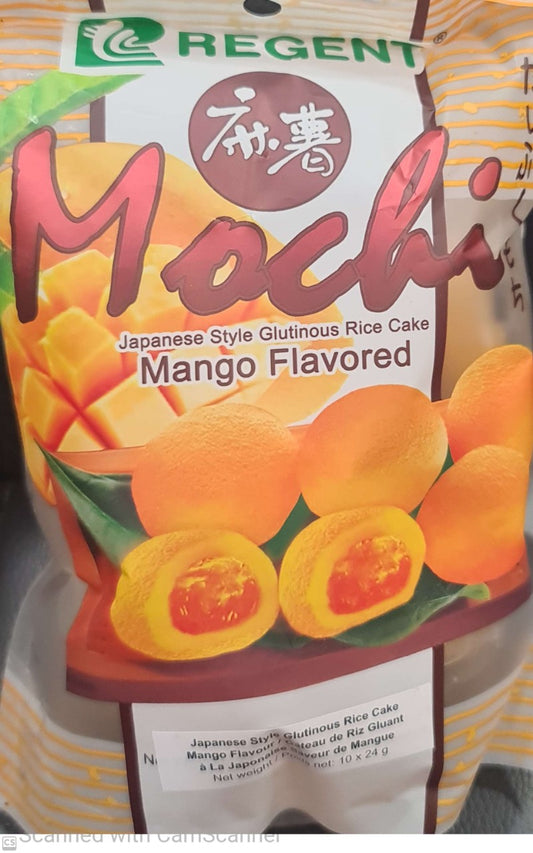 Mochi Japanese glutinous rice cake 10x24g Mango flavored