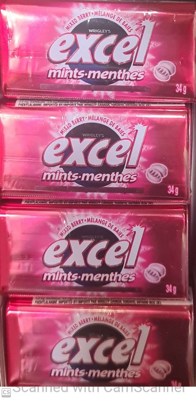 Excel mints mixed berry tin 34g