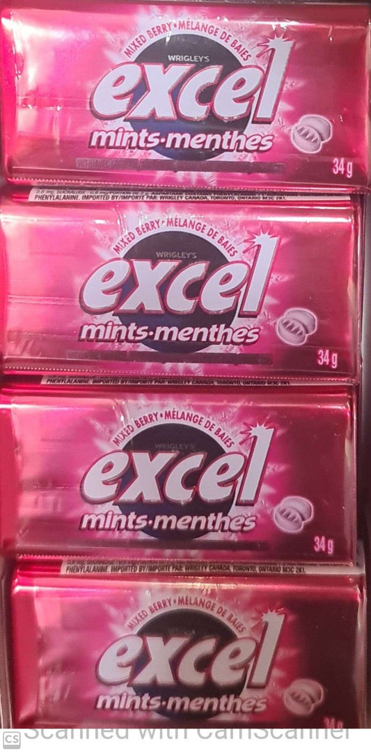 Excel mints mixed berry tin 34g