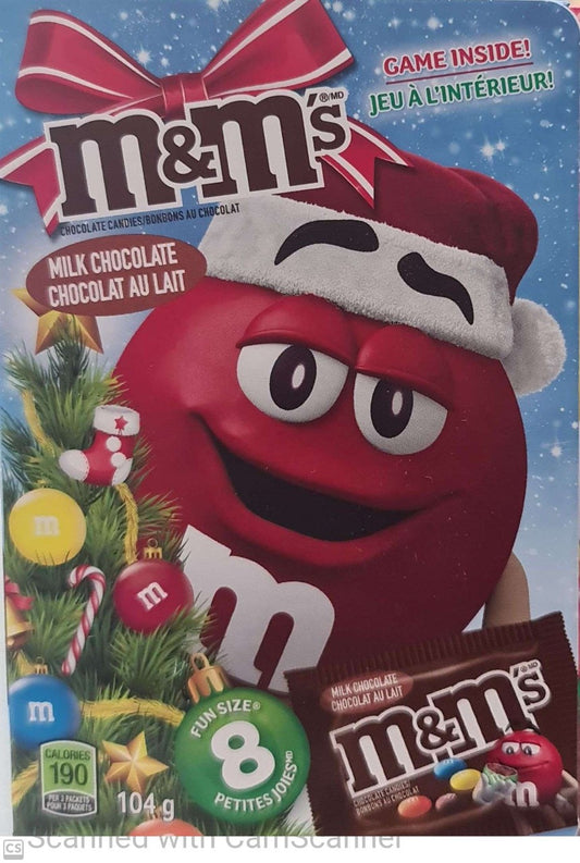 M&M Christmas fun box milk choco 104g (game inside)