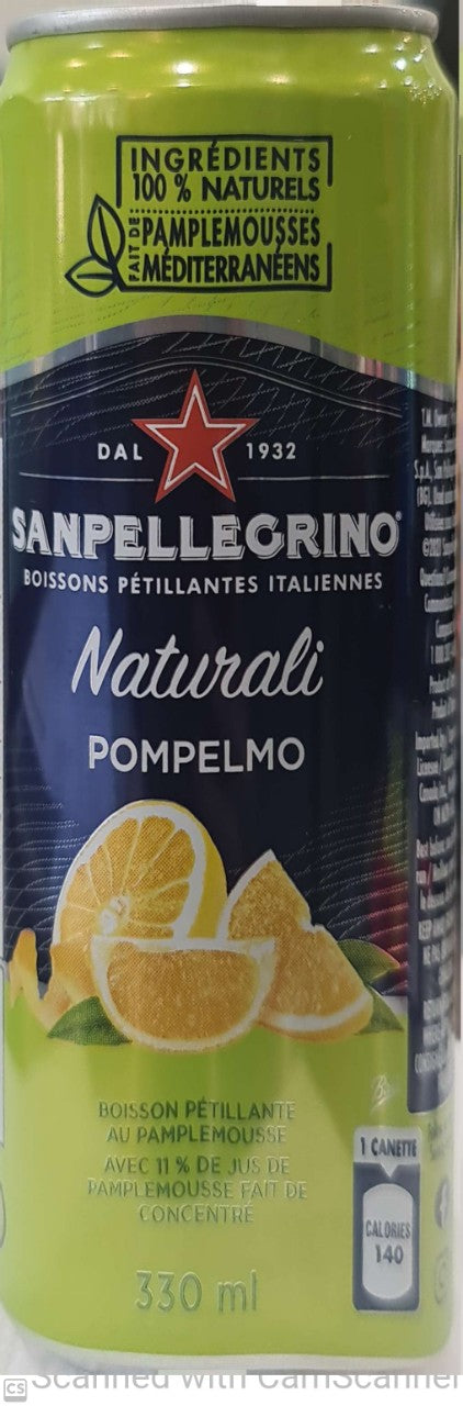 San Pellegrino water Naturali pompelmo 330ml (green)