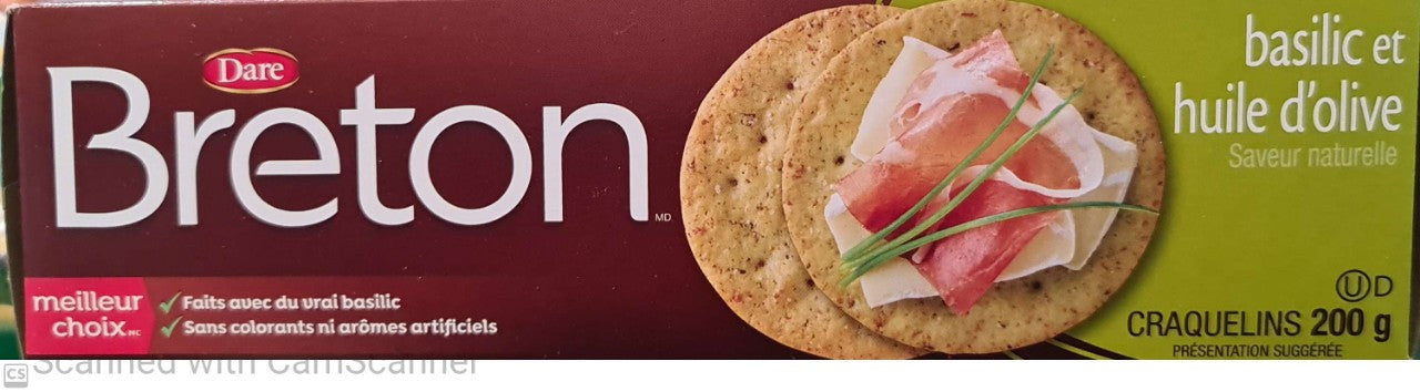 Dare Breton cracked basil & olive oil cracker 200g