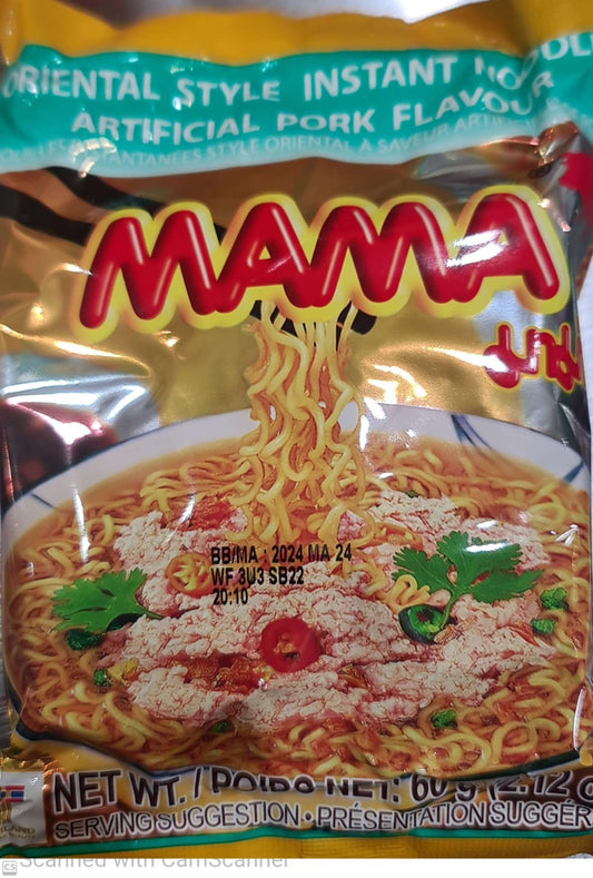Mama instant pork noodle 60g