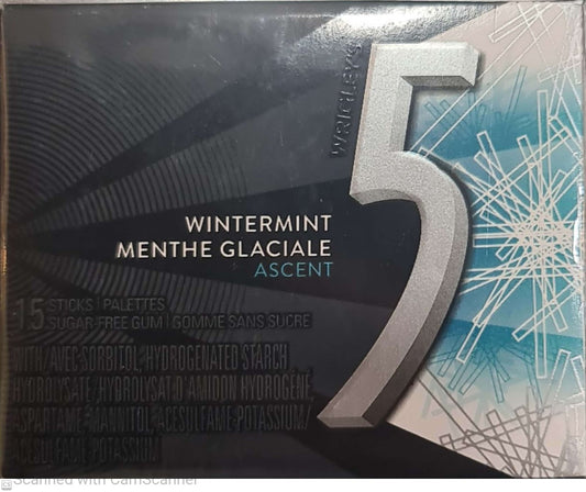 5 Wintermint chewing gum 15 stick/pack