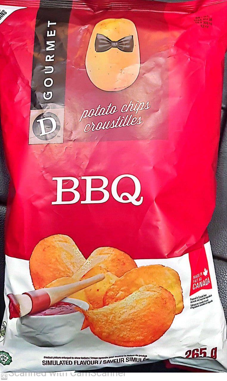 Gourmet potato chip BBQ sans gluten free 265g